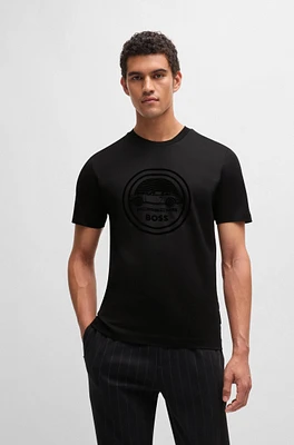 Porsche x BOSS mercerized-cotton T-shirt with special branding