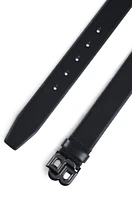 Italian-leather belt with Double B monogram buckle