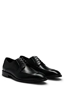 Leather Derby shoes with double stitching on uppers