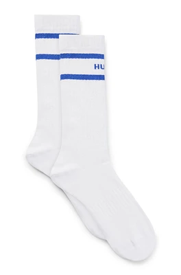 Two-pack of knee-high socks with stripes