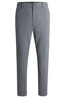 Regular-fit trousers melange stretch panama