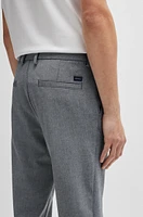 Regular-fit trousers melange stretch panama