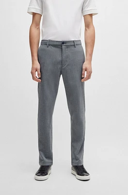 Regular-fit trousers melange stretch panama