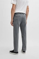 Regular-fit trousers melange stretch panama