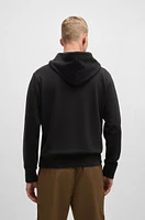 Cotton-terry relaxed-fit hoodie with contrast logo