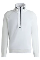 Regular-fit sweater with adjustable collar