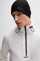 Regular-fit sweater with adjustable collar