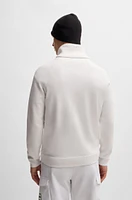 Regular-fit sweater with adjustable collar