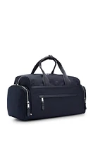 BOSS - Logo-trimmed holdall in structured nylon with smart sleeve - Dark Blue