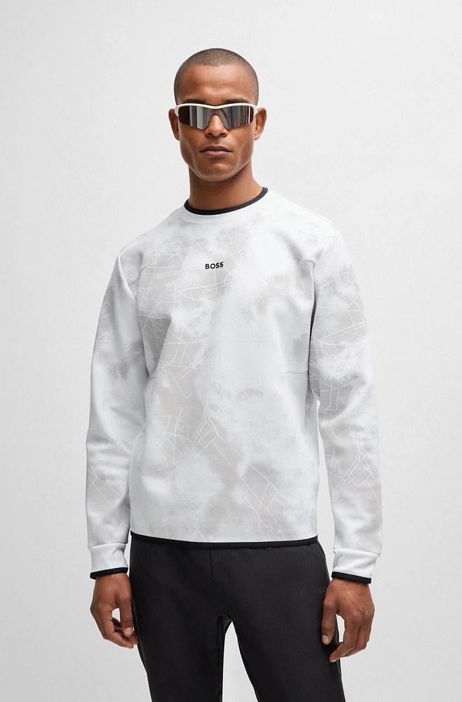 Sweatshirt with decorative reflective artwork