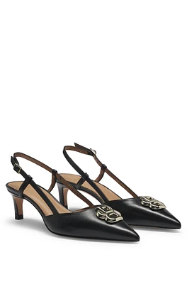 Slingback pumps nappa leather with Double B monogram