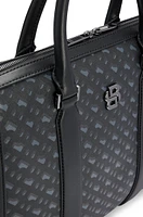 Monogram document case with Double B trim