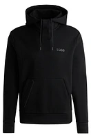 Hoodie with mirror-effect logo