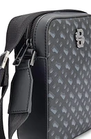 Monogram-pattern reporter bag with signature hardware