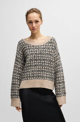 BOSS - Jacquard-knit sweater with three-colored yarn Patterned