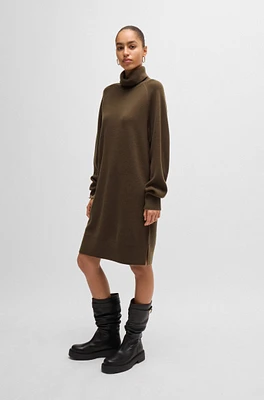 Rollneck sweater dress wool and cashmere