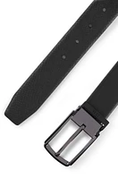 Italian-leather reversible belt with branded keeper