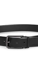 Italian-leather reversible belt with branded keeper