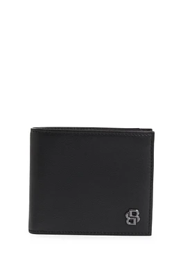 Leather card holder with Double B monogram