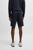 BOSS - Regular-fit shorts with tape inserts Dark Blue