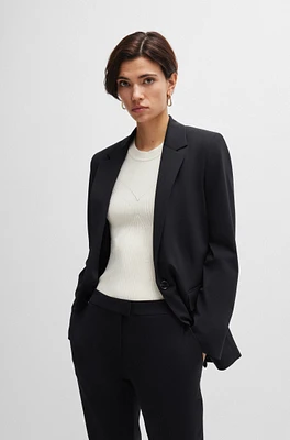 Relaxed-fit jacket crease-resistant stretch jersey