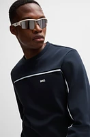 Regular-fit sweatshirt with tape inserts