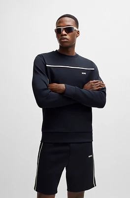 Regular-fit sweatshirt with tape inserts