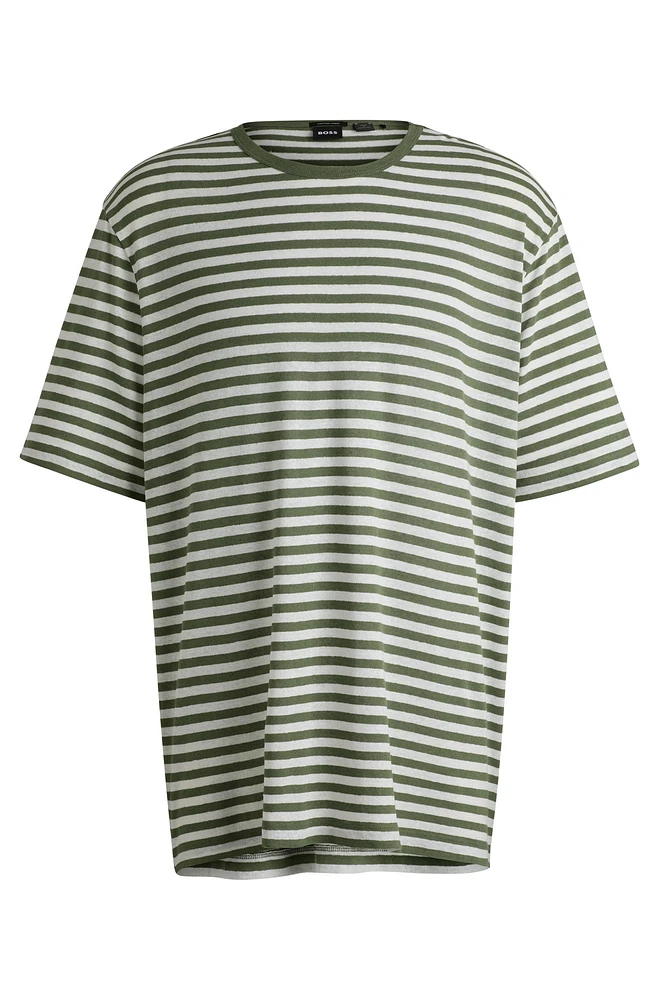 Striped T-shirt cotton and linen