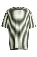 Striped T-shirt cotton and linen