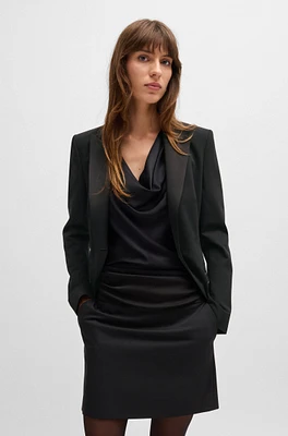 Slim-fit tuxedo jacket with satin trims