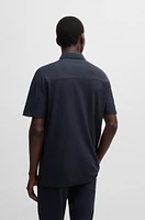 Regular-fit polo shirt brushed flannel