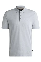 Polo shirt cotton and silk with corduroy effect