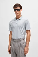 Polo shirt cotton and silk with corduroy effect