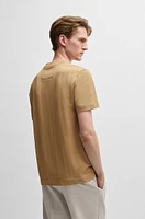 Herringbone regular-fit T-shirt cotton and wool