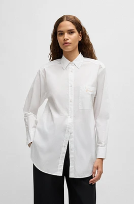 Regular-fit blouse cotton poplin