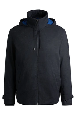 BOSS - Waterproof jacket a slim fit Dark Blue