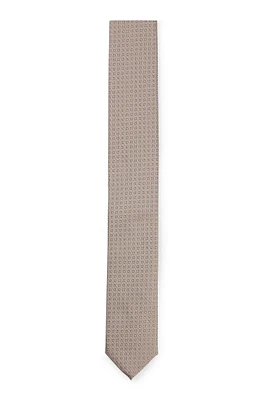 Silk-blend tie with jacquard-woven pattern