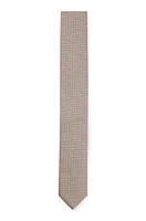 Silk-blend tie with jacquard-woven pattern