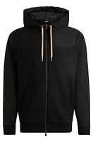 Zip-up hoodie with tonal insert