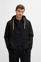 Zip-up hoodie with tonal insert