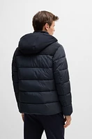 Water-repellent regular-fit jacket mixed materials