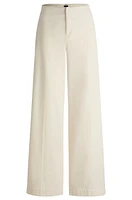 Regular-fit trousers stretch-cotton velvet