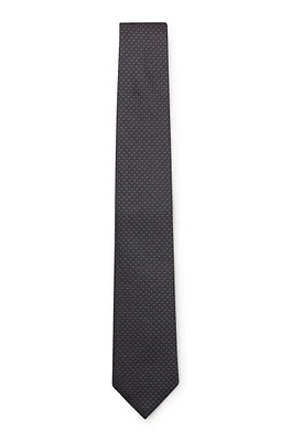 Silk tie with jacquard pattern