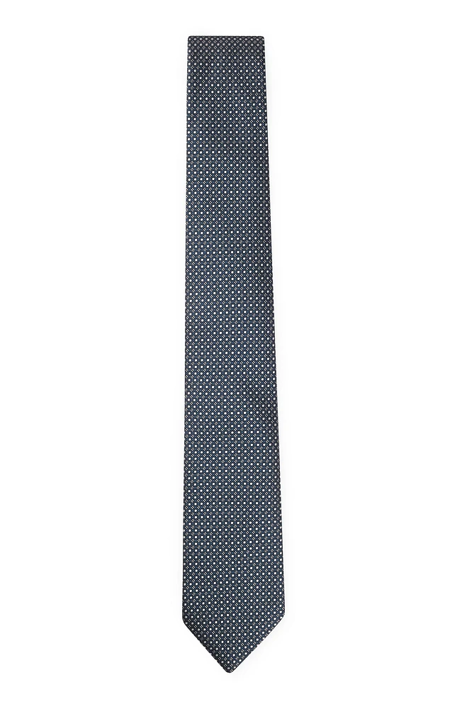 Silk tie with jacquard pattern