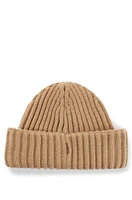 BOSS - Fisherman beanie hat in virgin wool and cashmere