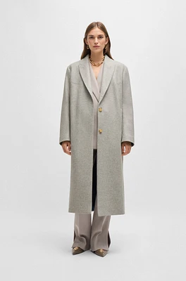 Oversize-fit coat wool with cashmere