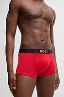 Two-pack of cotton trunks with metallic logos