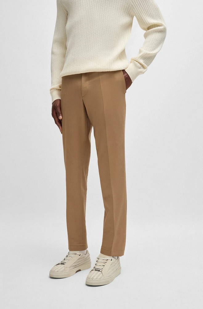 Slim-fit trousers cotton