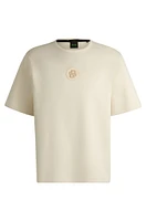 Drop-shoulder T-shirt with Double B monogram badge