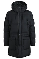 Water-repellent puffer jacket with logo detail